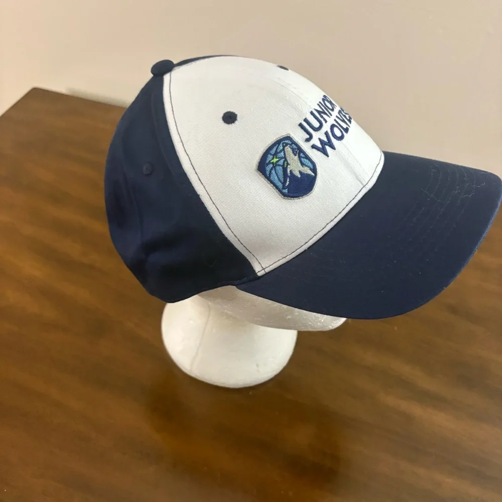 Junior Wolves White and Blue Cap Minnesota Timberwolves hat